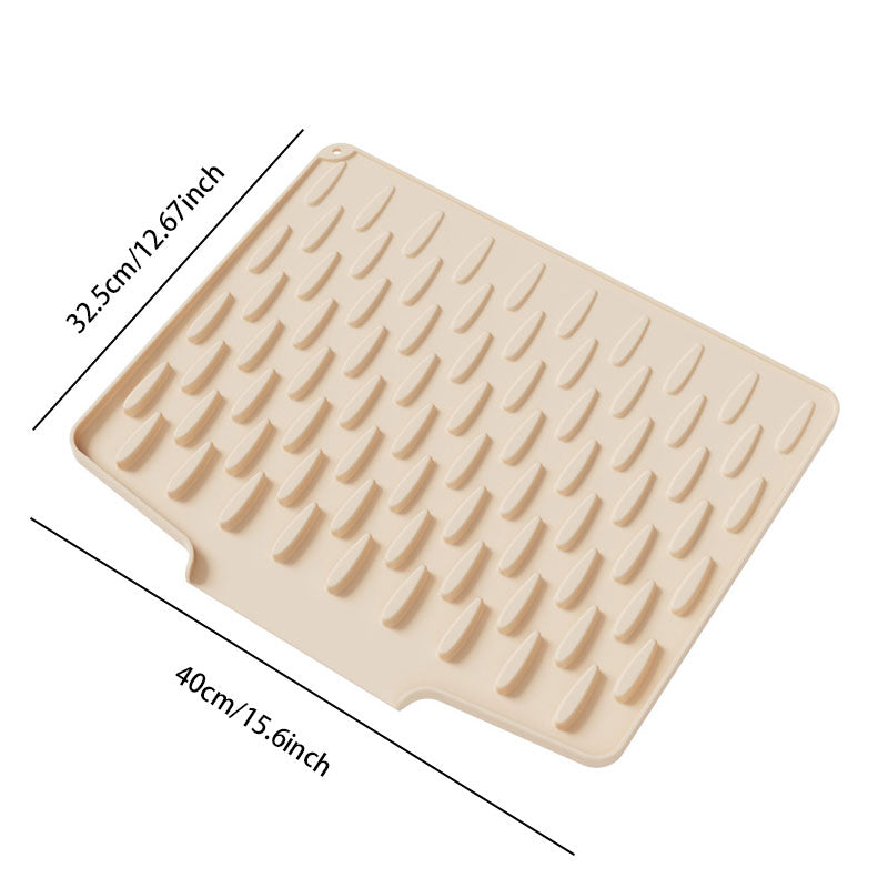 SilkDrain™ Silicone Drying Mat — Fast, Safe, Spotless Dishes with Zero Mess