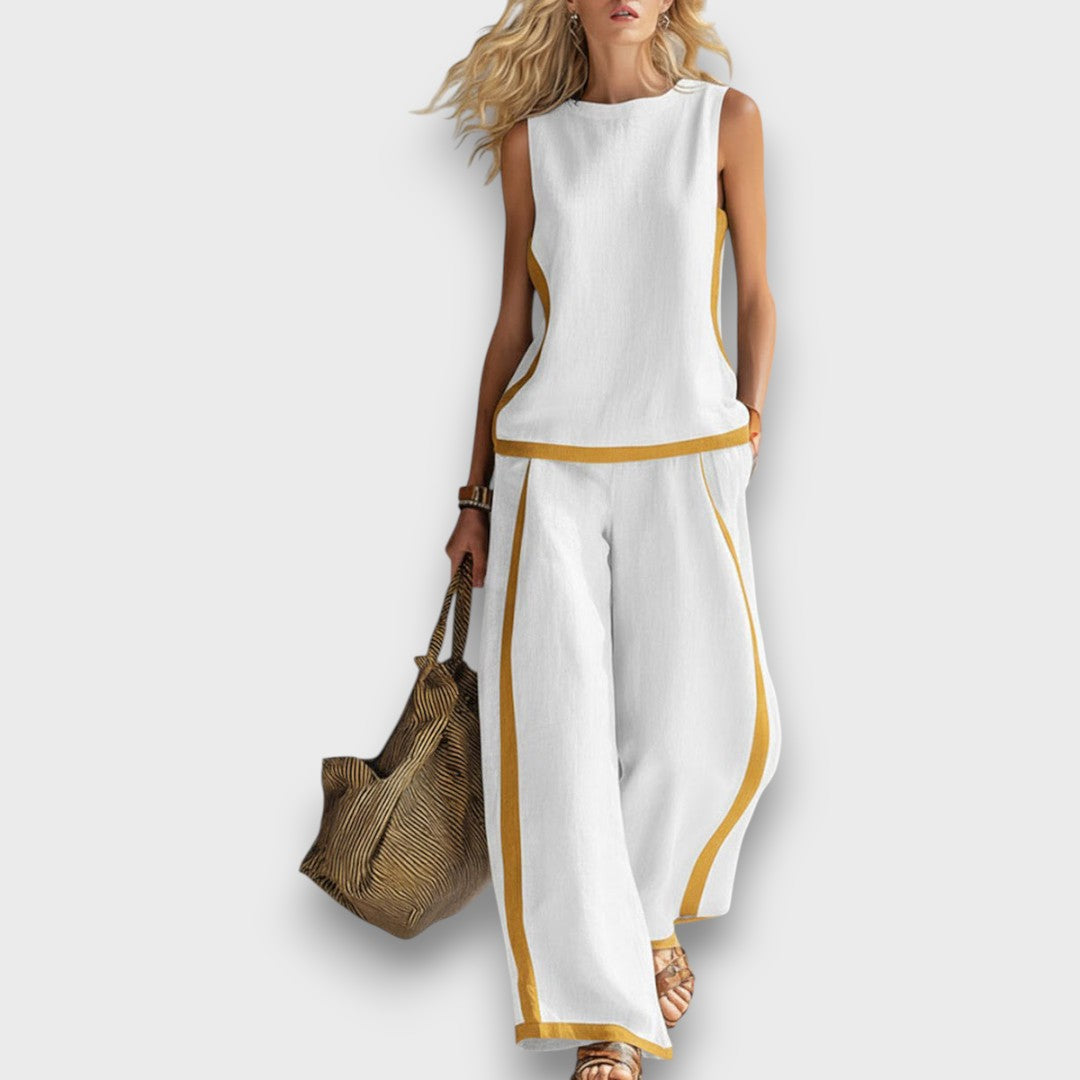 VelaAura™ Two-Piece Linen Set — Feel Fresh, Flattering, and Free All Day Long