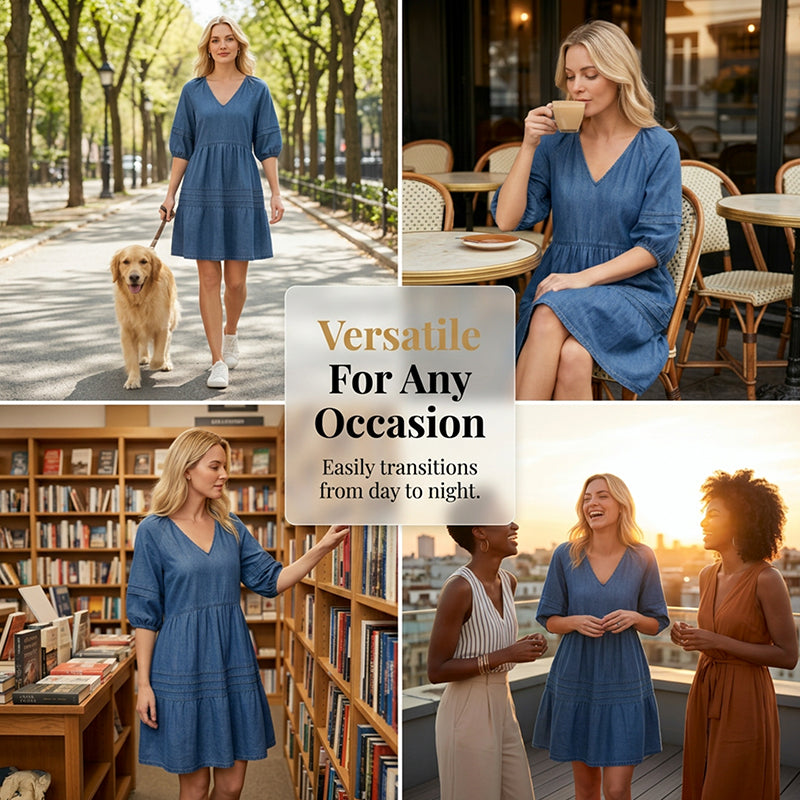 DenimEase™ Dress — Slip Into Feather-Light Freedom That Turns Heads All Day