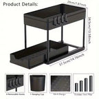 SlipNest™ 2-Tier Sliding Organizer — Unlock Instant Calm by Crushing Clutter and Gliding to What You Need