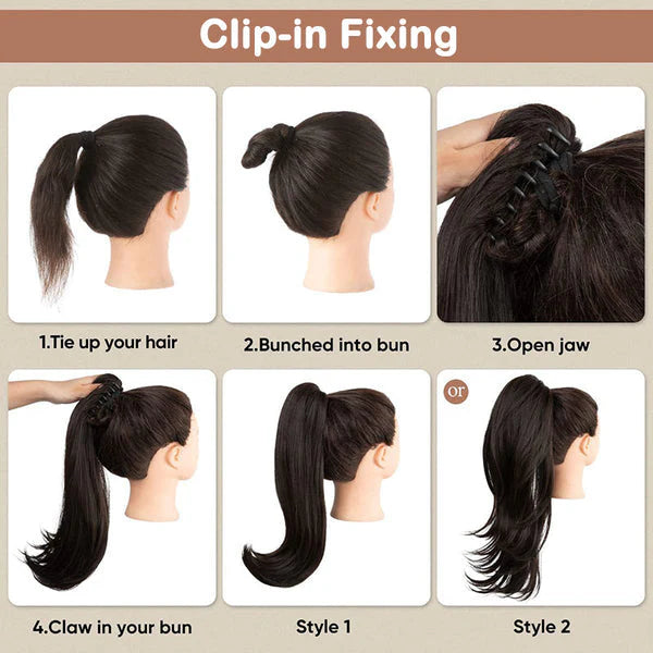 Synthetic Wave Ponytail™ — Turn Heads Instantly with Effortless, Bounce-Filled Volume