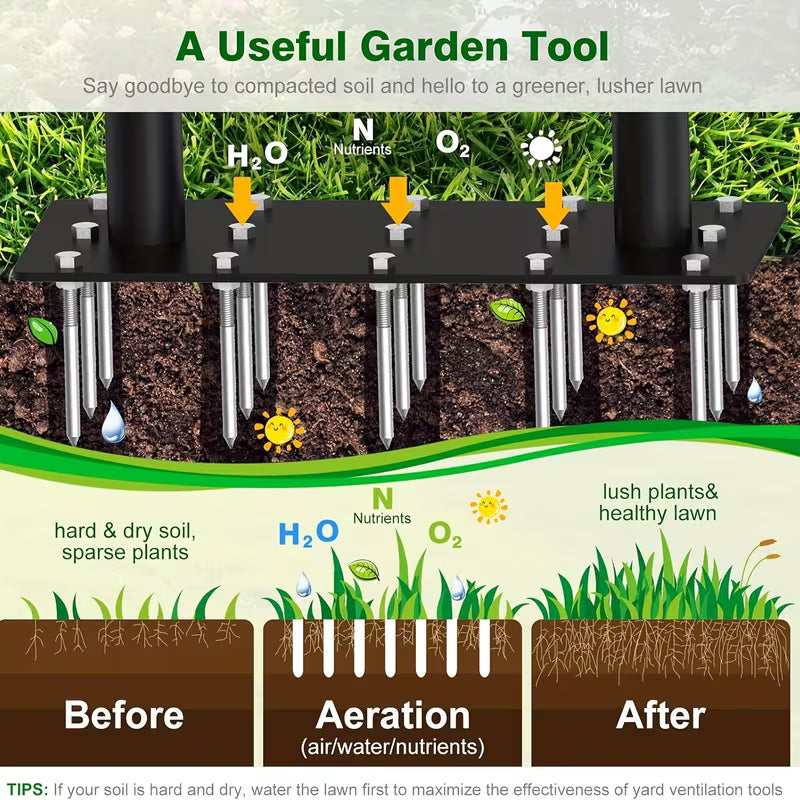 LawnSpike™ — Revive Compact Soil for Healthier, Stronger Grass Growth