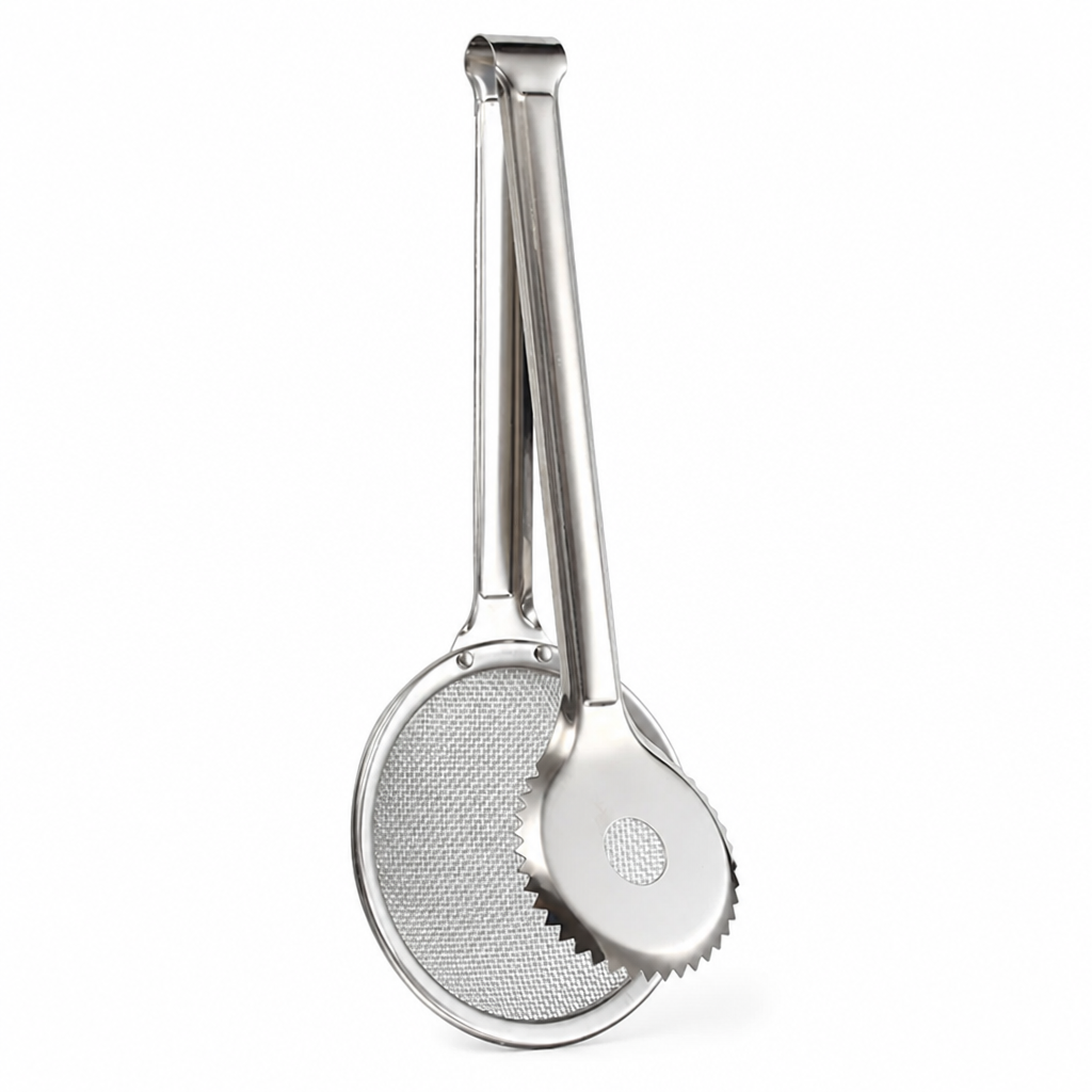 FryVanta™ Oil Filter Tongs — Fry Fearlessly with a Perfect Grip and Mess-Free Crispness Every Time