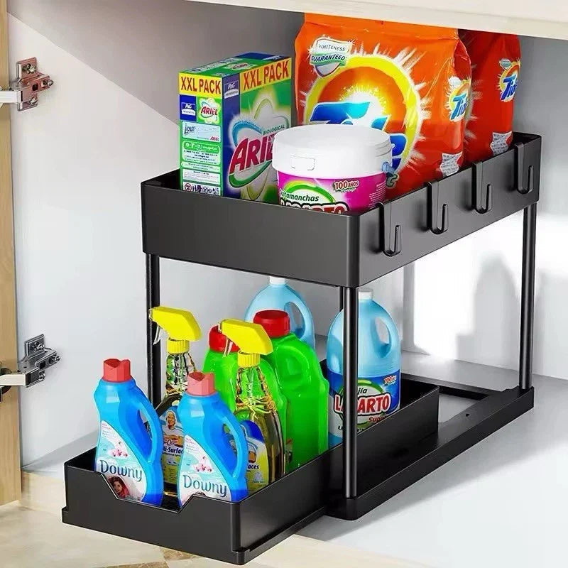 SlipNest™ 2-Tier Sliding Organizer — Unlock Instant Calm by Crushing Clutter and Gliding to What You Need