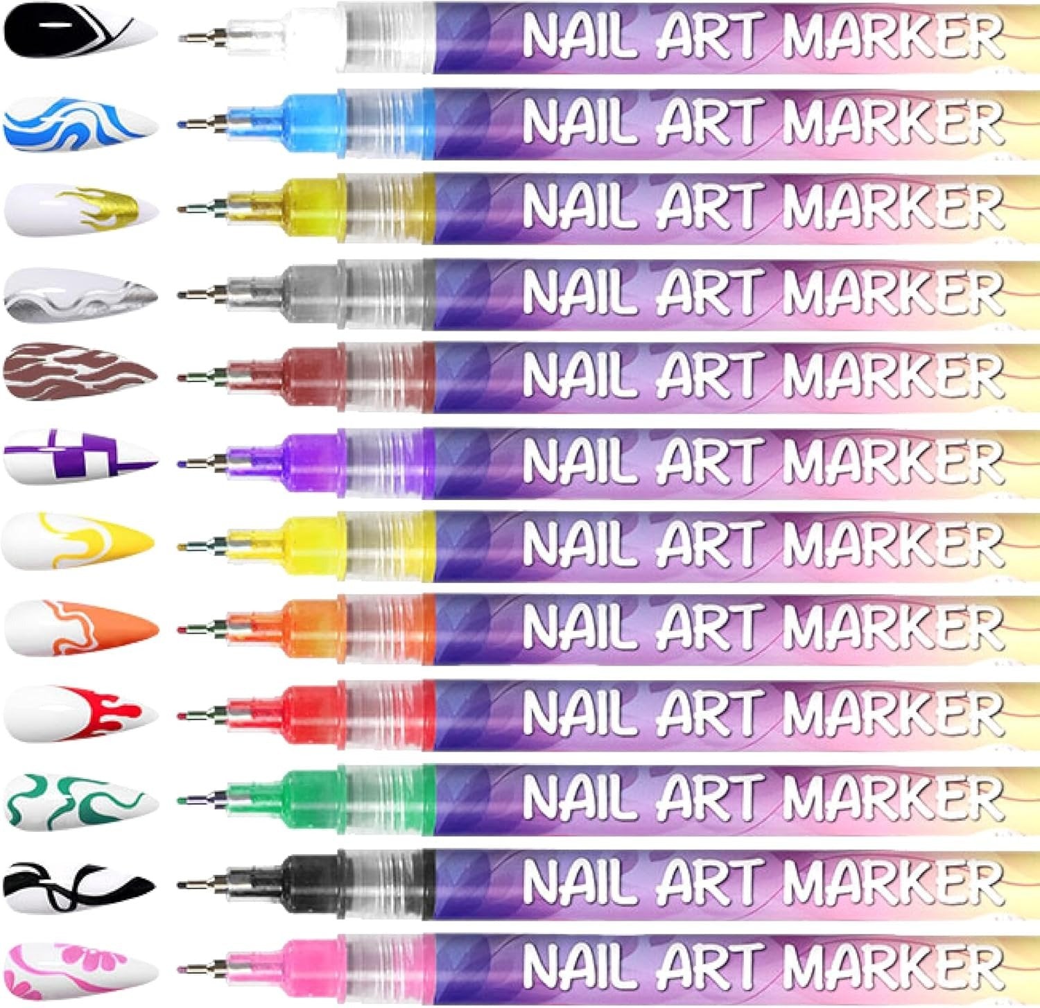 LumaFizz™ 12-Color Nail Art Pen Set — Ignite Bold, Head-Turning Nails That Showcase Your True Style