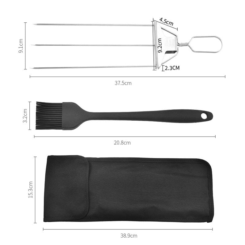 TriFlame™ Grill Skewers — Master Every BBQ With Juicy, Even-Cooked Perfection