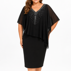 AeroLuxe™ Cape Dress — Command Every Room with Radiant Confidence and Effortless Grace