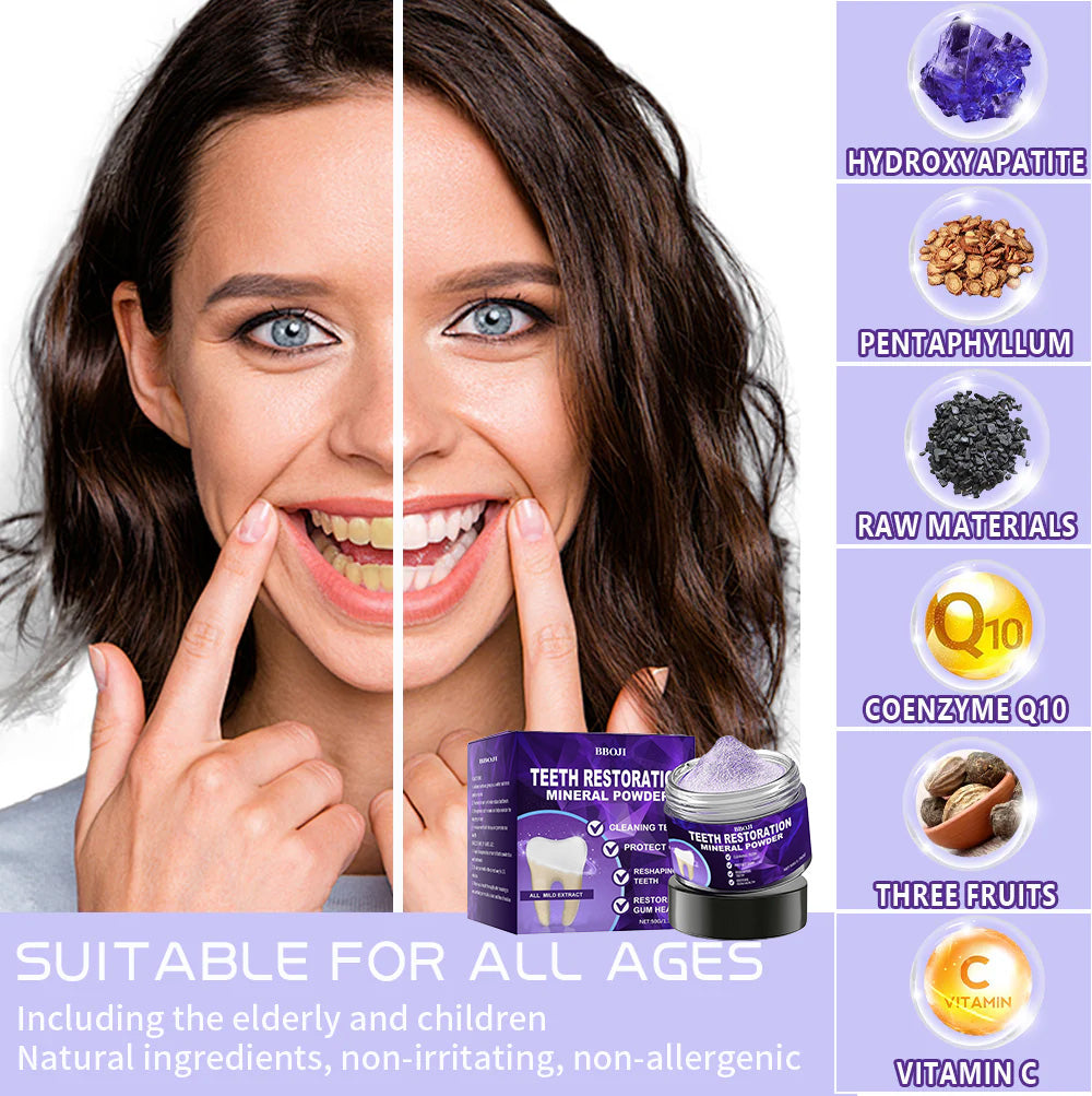 PureDentrix™ Teeth Renewal Mineral Powder — Repair, Brighten & Protect Your Smile for Confident, Pain-Free Days