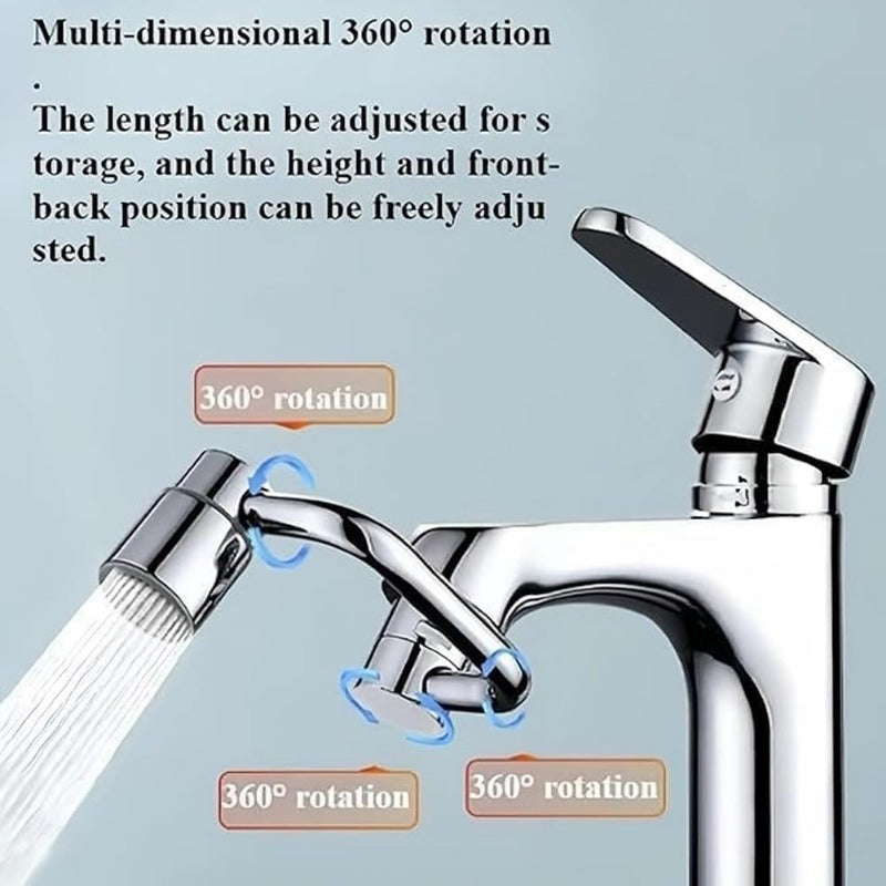 FlowFlex™ 1440° Rotating Faucet Extender — Take Full Control of Every Drop Without the Mess