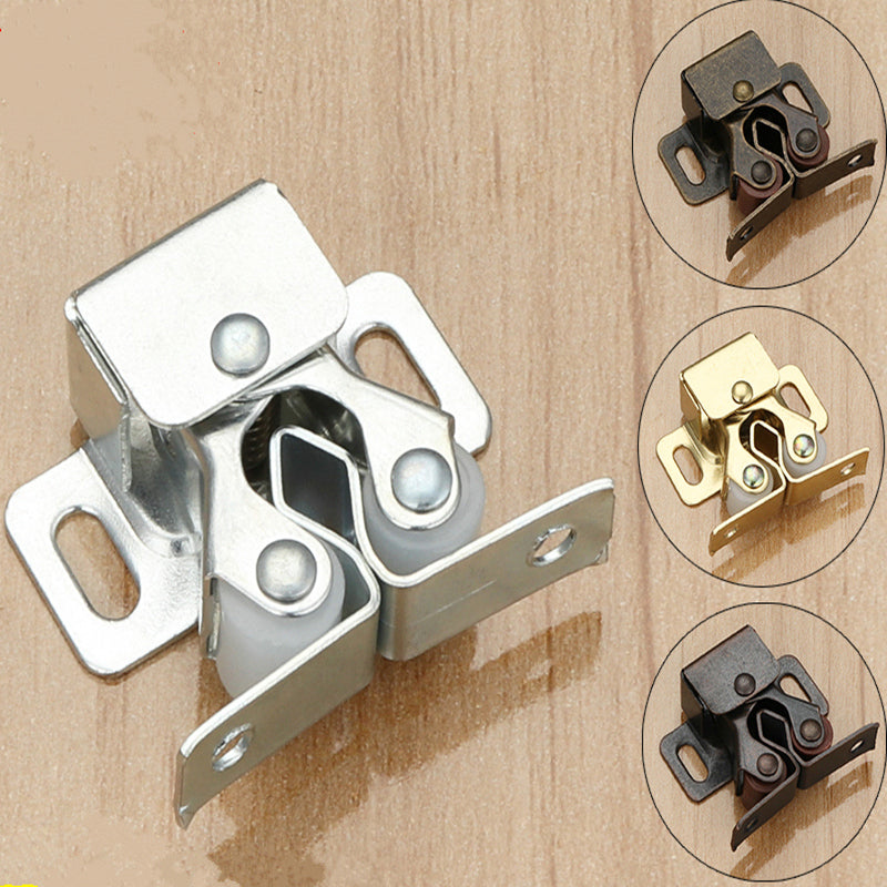 SteelLock™ Dual Roller Cabinet Latches  (Set of 4)  — Lock In Quiet Strength and Unshakable Peace of Mind