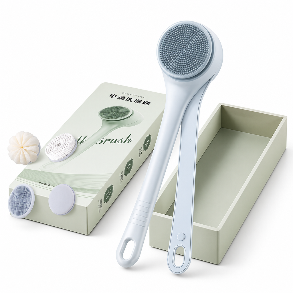 HydraPulse™ Dual Handle Exfoliating Brush — Reveal Silky, Radiant Skin and Feel Reborn Every Shower