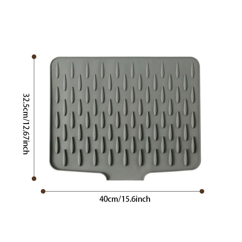 SilkDrain™ Silicone Drying Mat — Fast, Safe, Spotless Dishes with Zero Mess