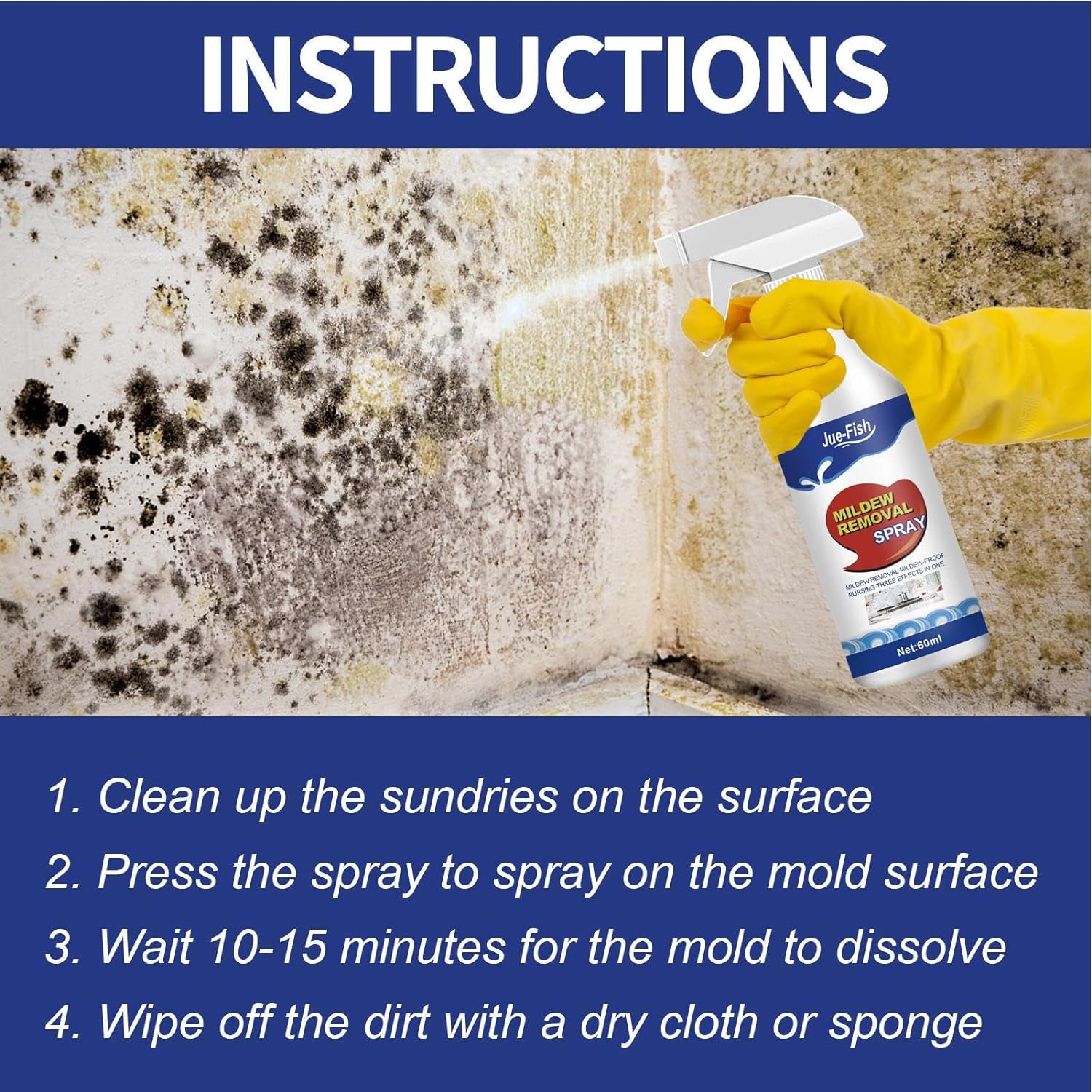 RapidClean™ MildewAway — Effortless Spray-On Power That Revives Every Surface Instantly