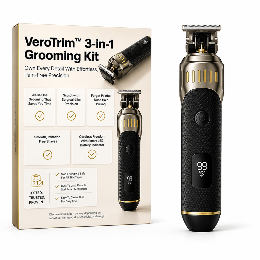 VeroTrim™ 3-in-1 Grooming Kit — Own Every Detail With Effortless, Pain-Free Precision