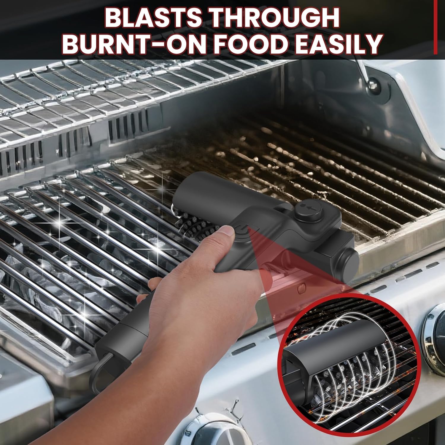 BlazeScrub™ — Clean Your Grill Effortlessly and Enjoy Every Sparkling BBQ Moment
