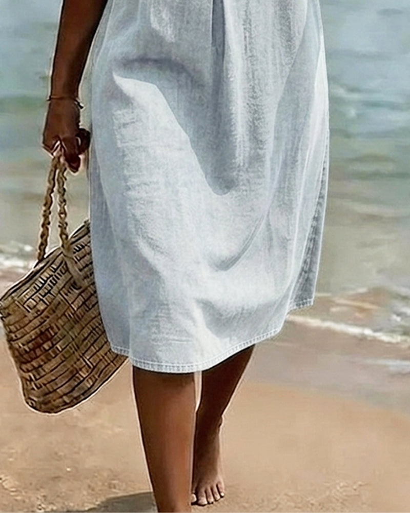 SerenaWave™ Denim Dress — Step Out Feeling Effortlessly Flattering and Confident