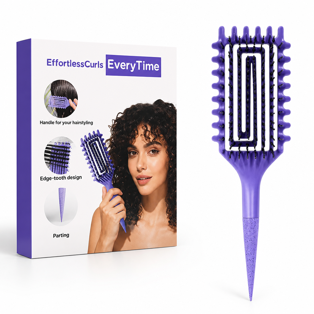 VivaCurl™ Styling Brush — Sculpt Stunning Curls That Shine All Day Without the Frizz