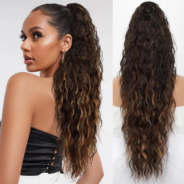 Synthetic Wave Ponytail™ — Turn Heads Instantly with Effortless, Bounce-Filled Volume