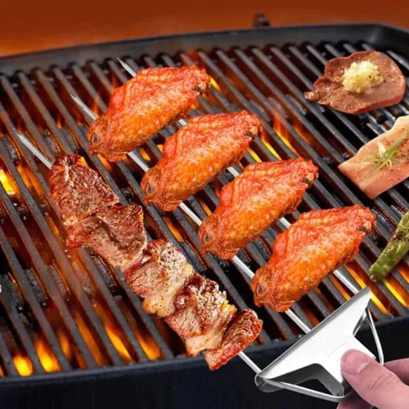 TriFlame™ Grill Skewers — Master Every BBQ With Juicy, Even-Cooked Perfection
