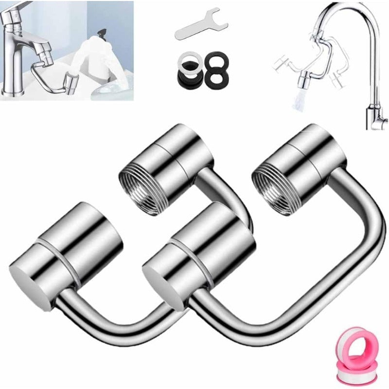 FlowFlex™ 1440° Rotating Faucet Extender — Take Full Control of Every Drop Without the Mess