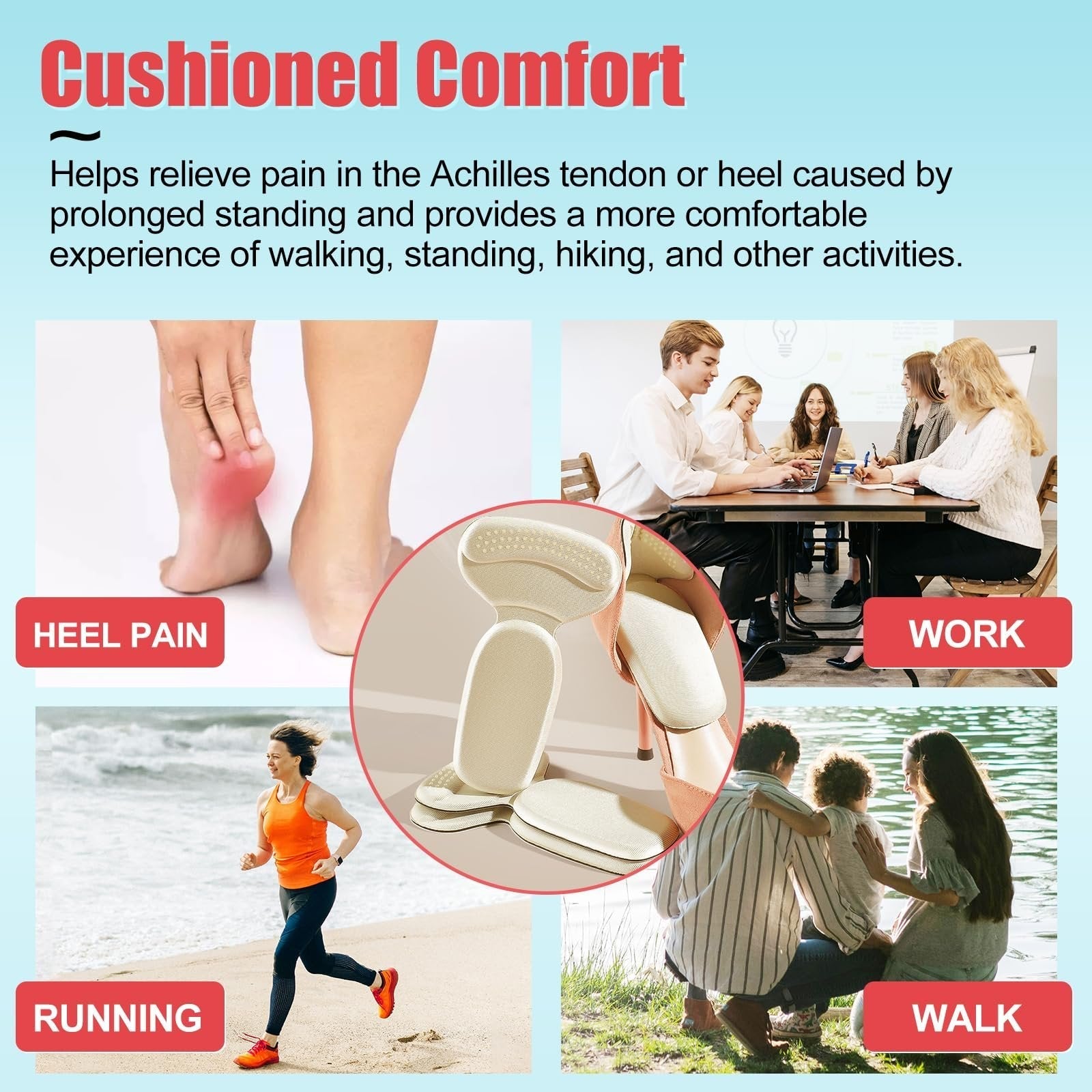 StrideSure™ Heel Liners — Lock Your Heel in Comfort and Walk Pain-Free All Day Long