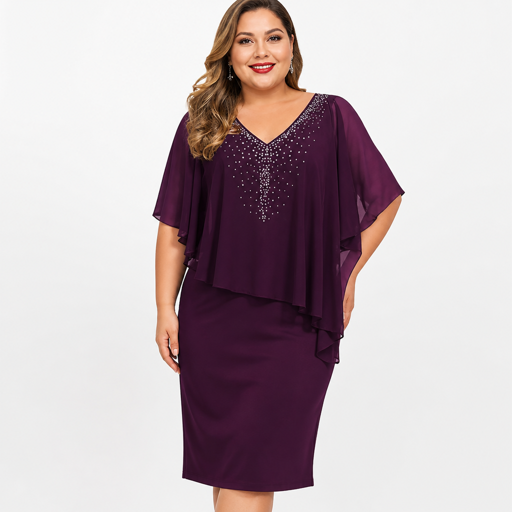AeroLuxe™ Cape Dress — Command Every Room with Radiant Confidence and Effortless Grace