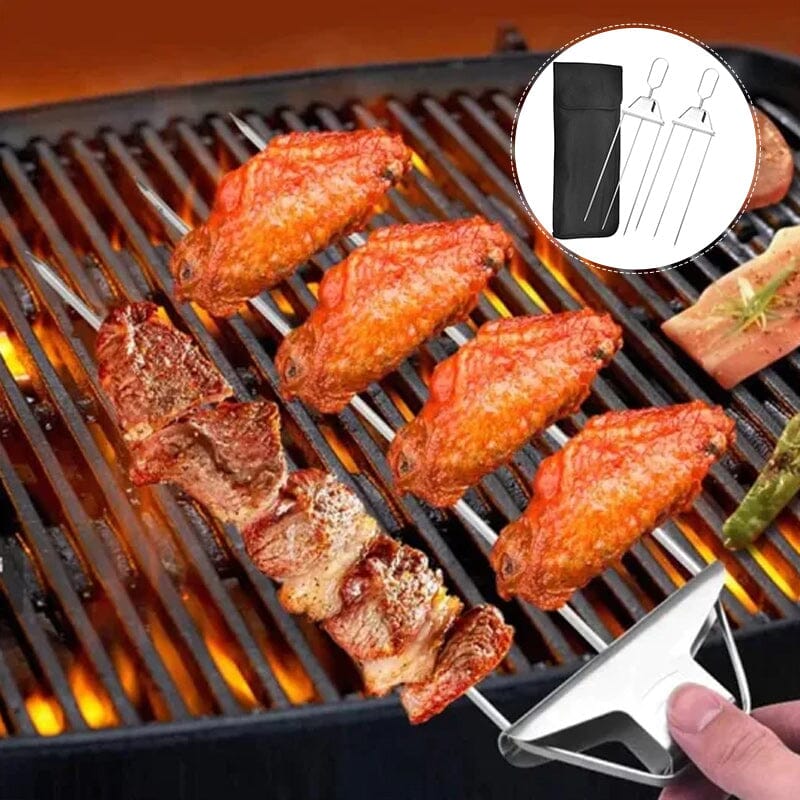 TriFlame™ Grill Skewers — Master Every BBQ With Juicy, Even-Cooked Perfection