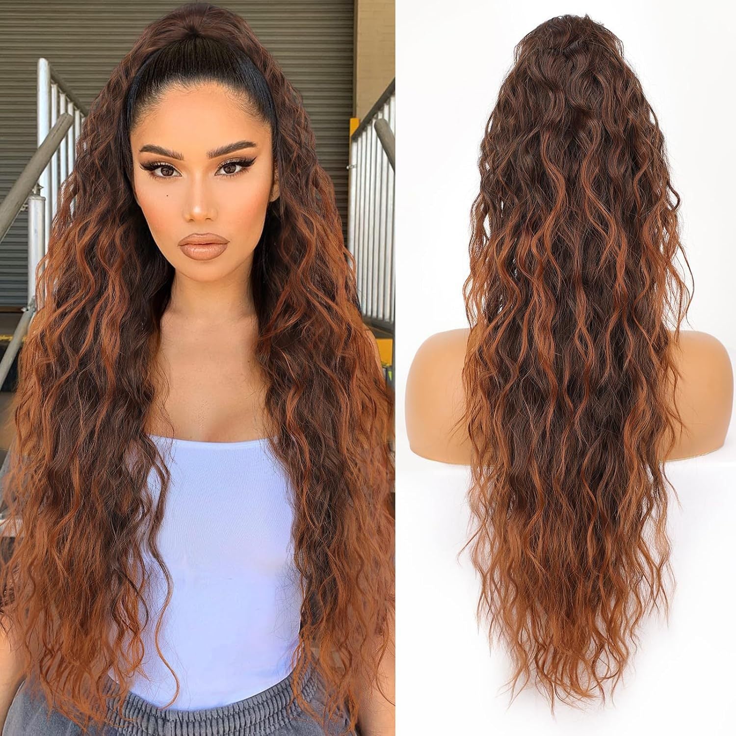 Synthetic Wave Ponytail™ — Turn Heads Instantly with Effortless, Bounce-Filled Volume