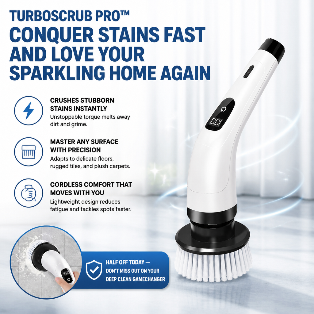 TurboScrub Pro™ — Conquer Stains Fast and Love Your Sparkling Home Again