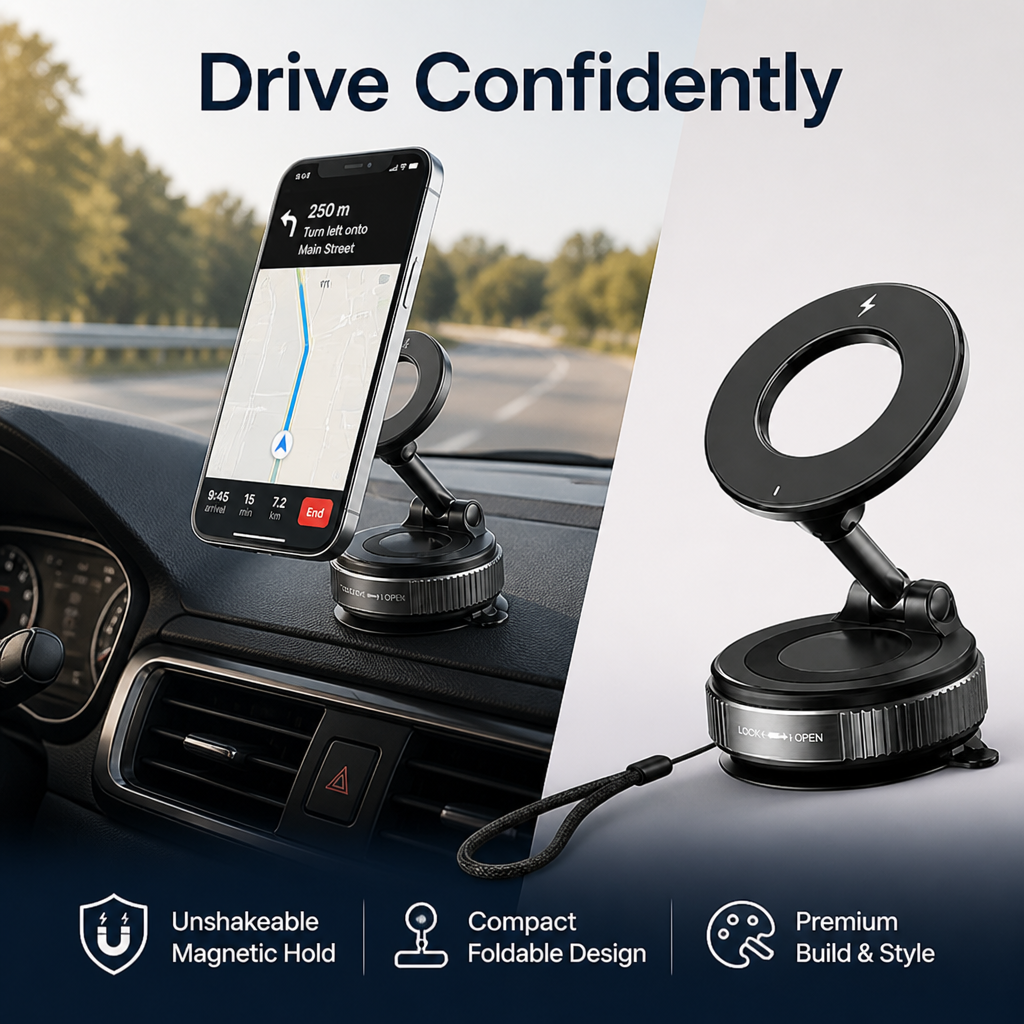MagnetiHold™ — Drive Confidently with a Grip That Never Lets Go