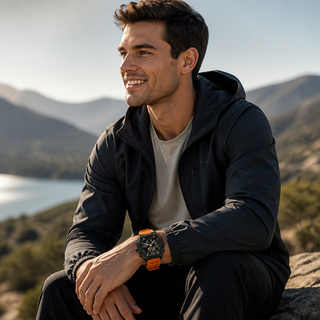 VeloQuartz™ — Own Every Second with Bold Dual-Time Precision