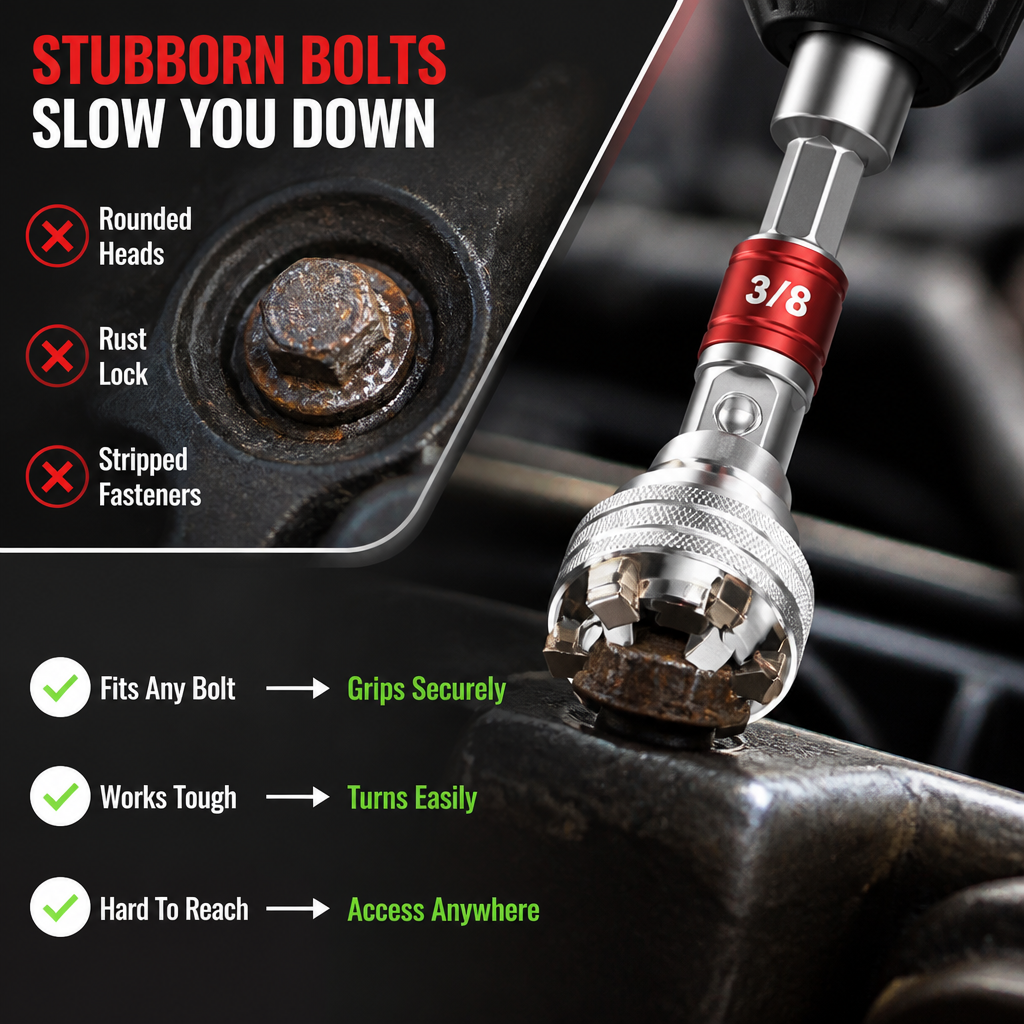 IronGrip™ Universal Socket — Conquer Every Stubborn Bolt with Effortless Power and Perfect Control