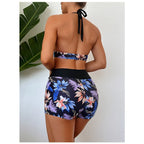 Solarelle™ Floral Backless Shorty Bikini Set — Sculpt Your Curves, Own Every Sunlit Moment