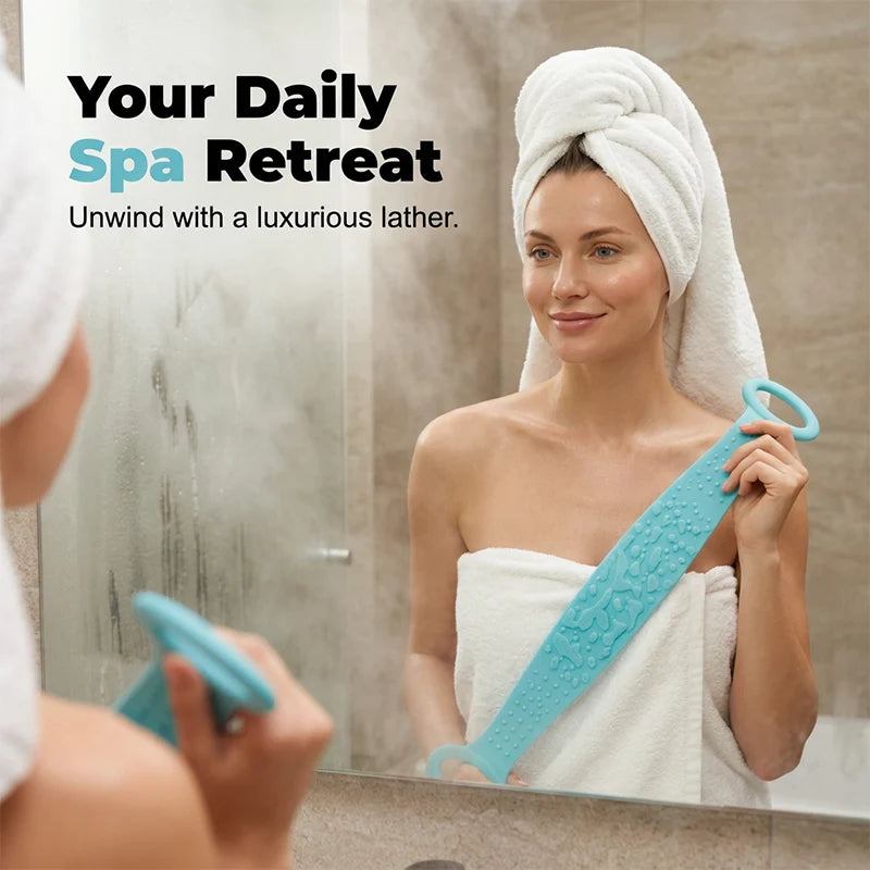VeloraSkin™ Dual-Texture Back Scrubber — Unleash Silky, Radiant Skin You’ll Want to Show Off